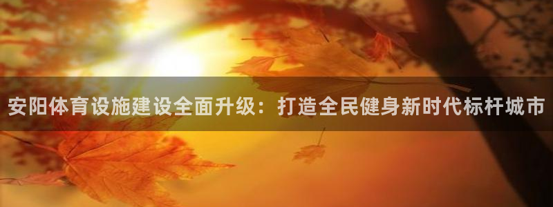 意昂体育4平台APP：安阳体育设施建设全面升级：打造全民健身