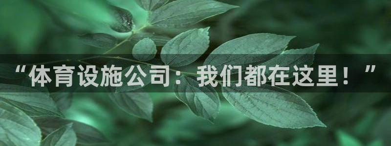 注册意昂4：“体育设施公司：我们都在这里！”